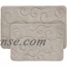 Somerset Home Memory Foam Bath Mat Set, 2-Piece, Coral Fleece Embossed Pattern   563149196